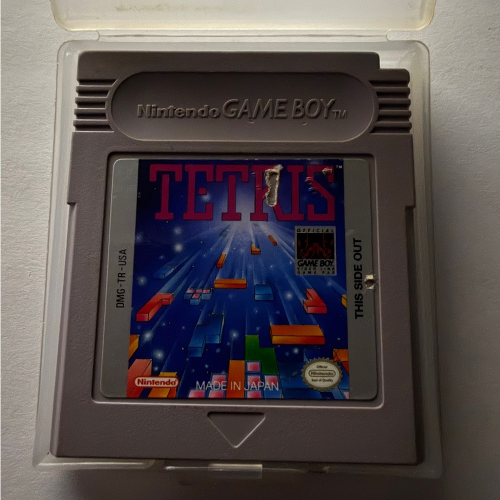 Vintage 1989 Nintendo GameBoy Tetris Cartridge & Case Authentic